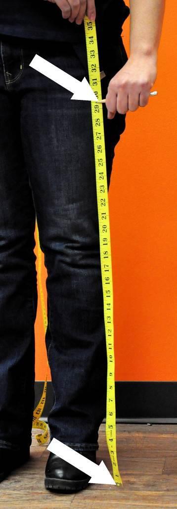 Measuring for the Standing Handle: Measure the person who will use the harness, measuring the hand they will use on the harness, while standing in regular shoes. Hand to ground: 1.
