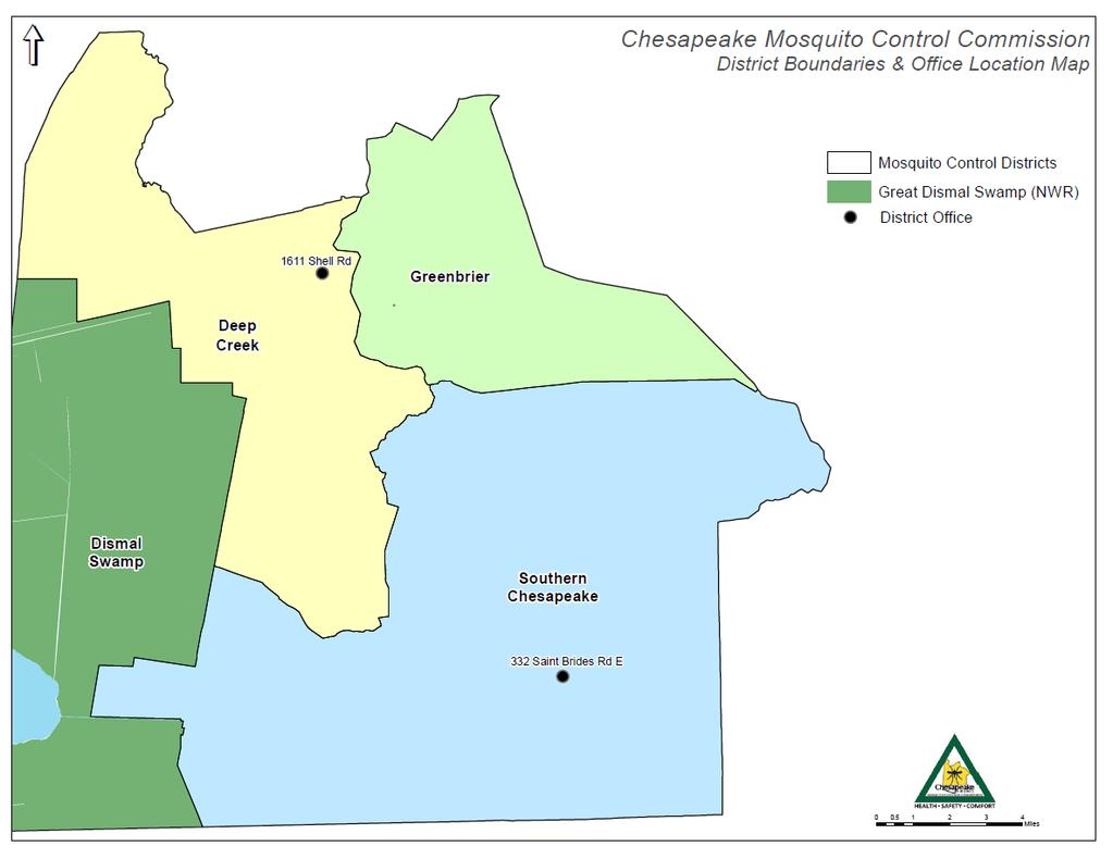 Mission and organization The mission of the Chesapeake Mosquito Control Commission is to protect the health and welfare of the citizens and visitors of Chesapeake by controlling mosquito populations