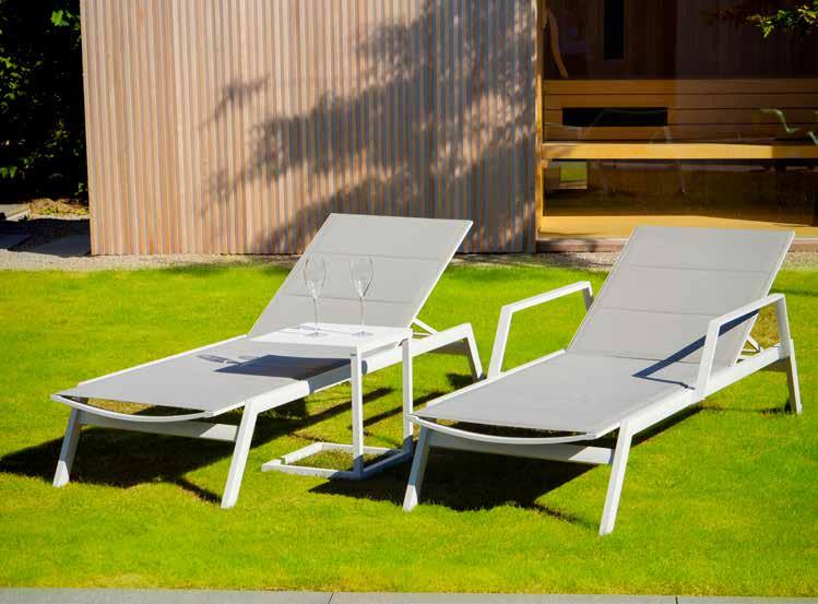 A7547 STACKABLE Sunlounger Angelina material: alu +  A1908