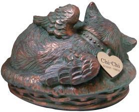 pets $195 Pewter Cat Pewter Dog Brass Sculpture Cat Urn Reminiscent of