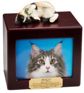 Dog picture frame urn is the same size. Price $79.
