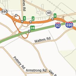 FROM THE SOUTH: Take Rt. 81 North to 690 West. Take Route 690 West to the Jones Road exit. Turn right off the exit ramp onto Jones Rd.