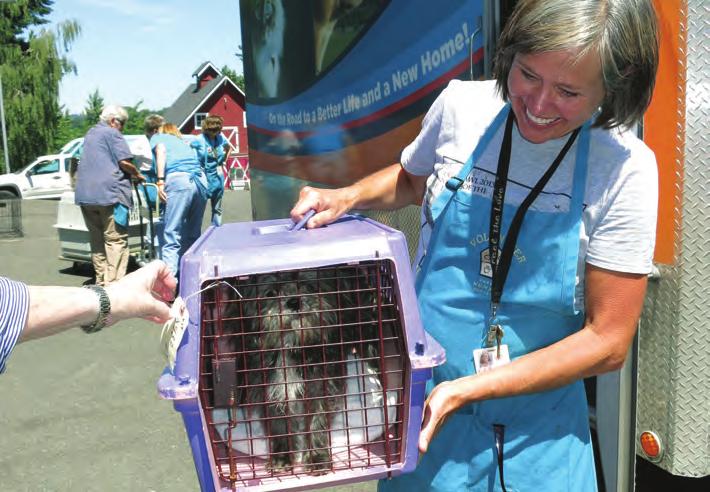 Volunteers Education» Volunteer Lori McDonough welcomes Second Chance dog to OHS.