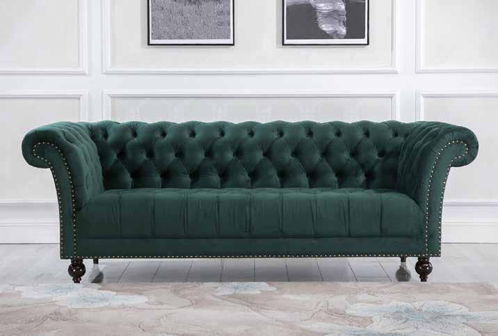 Chester New In 3 Seater Sofa Green (available as 2 Seater) 2 Seater Sofa Blue