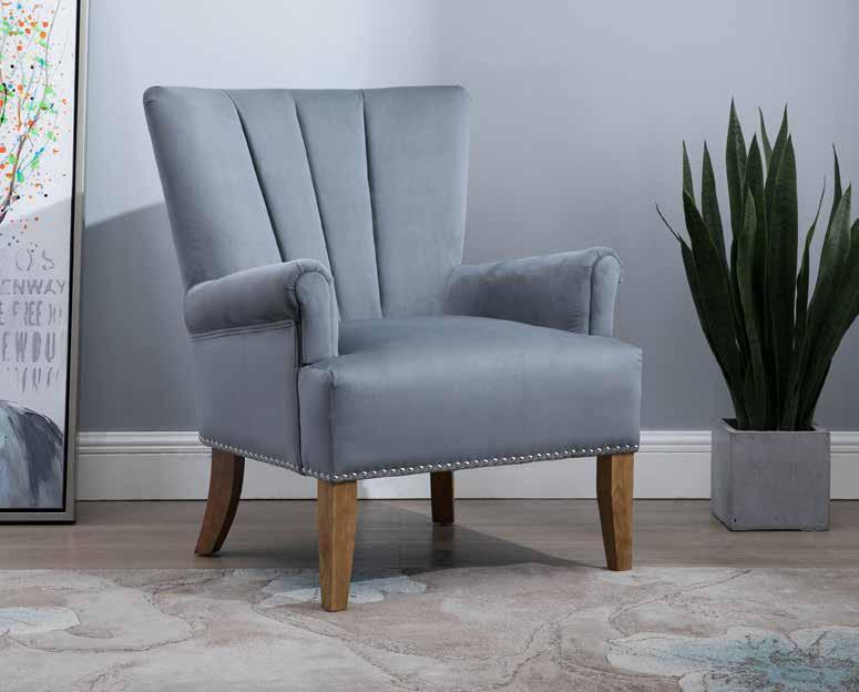 Flinn New In Grey Chair H900 x W730 x D820 17.