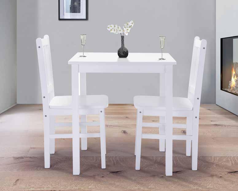 Somerset New In White Screwed Rubberwood Height (mm) Dining Set Table Chair 950 950