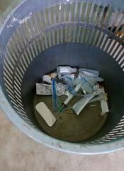 Do NOT: Throw loose needles in the garbage Flush used needles down the toilet
