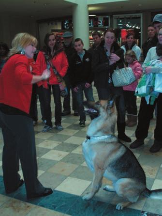 Rin Tin Tin performed his various tricks, waving and smiling at the crowd, doing the High Five