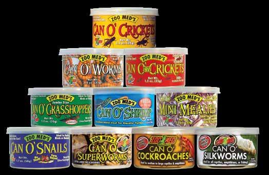 CAN O PRODUCTS Zoo Med s Can O products are the latest in reptile nutrition and convenience.