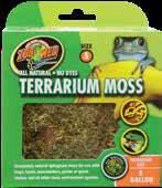 Excellent top substrate for Zoo Med s NATURALISTIC TERRARIUMS. 70SUBSTRATES NEW ZEALAND SPHAGNUM MOSS ITEM# CF2-NZ 0.