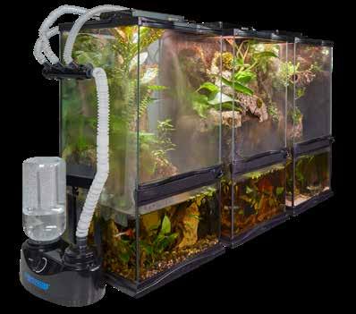 The REPTIFOGGER can be used to increase the overall humidity level in smaller terrariums, or to create a humid micro climate in larger
