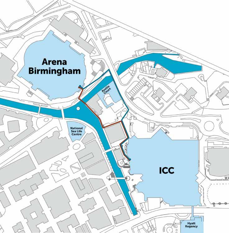 LOCATIONS ARENA BIRMINGHAM AND ICC LINKS 2019 covered walkway route Level access route Record your CPD Your