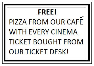 Page/Seite 4 de/von 9 4. Cinema-goers can A. collect a free pizza at the cinema ticket desk. B. go into the cinema for free if they buy pizza from the café. C. get pizza for nothing when they pay to go into the cinema.