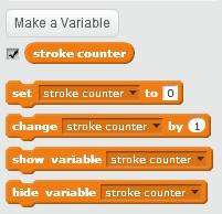By placing a tick mark the stroke counter becomes visible on the stage!