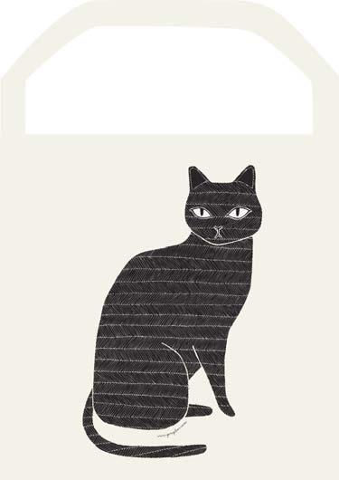 BLACK CAT TEA TOWEL #F474