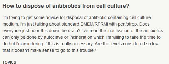 Questions for research (1) Embedded uses of antibiotics