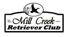 OFFICIAL CANADIAN KENNEL CLUB ENTRY FORM MILL CREEK RETRIEVER CLUB HUNT TESTS, SATURDAY OCTOBER 19 & SUNDAY OCTOBER 20, 2013 Entry Fees $ Listing Fees $ Total $ Lunch $ Meat or Vegetarian ($6.
