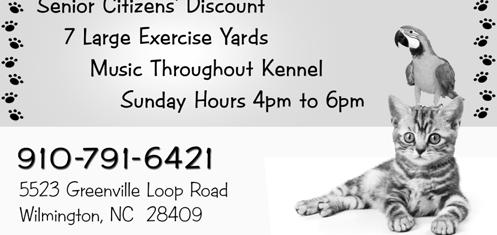6 days a week. Your pet will be groomed in a clean, comfortable, relaxing environment.