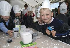 GEOLOGY A PIECE OF CAKE FOR NORTH PENNINES CHAMPIONS More than 200 children from County Durham, Northumberland and Cumbria were cooking up their own rock recipes at a fun-filled education event in