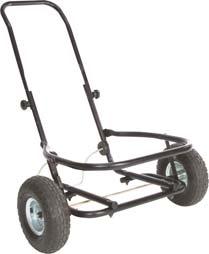(066-32956) Muck Bucket Cart Large pneumatic tires that can handle almost any terrain.