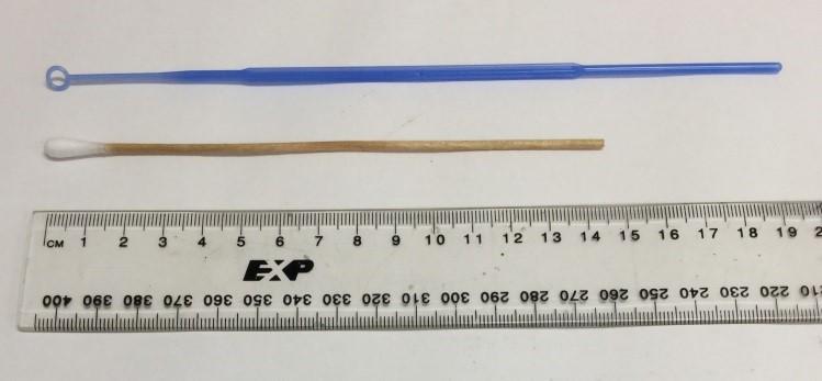 Figure 1. Applicators used to apply milk to the culture plates.