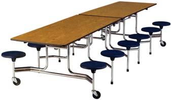 See soft plastic seat colors on page 87. Virco Folding Cafeteria Tables w/benches Cat. No. Description Table Height x W x L Seats 1-3 4+ V-MTS-10 Folding Table w/stools 29" x 30" x 10' 12 $1,009.