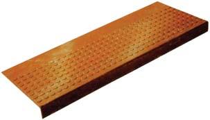 STAIR TREADS Rubber Stair Treads Cat. No. ST622R Diamond Tread uses a 1/2 diamond and 1/2 smooth design. 1/4" thick and 12-1/4" deep with 1-1/2" adjustable square or curved nose.