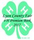 Lyon County Fair. 4-H Premium Book 2017