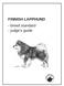 FINNISH LAPPHUND - breed standard - judge's guide