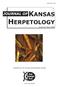 ISSN X KANSAS HERPETOLOGY JOURNAL OF NUMBER 25 MARCH Published by the Kansas Herpetological Society.