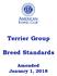 Terrier Group. Breed Standards