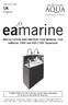 INSTALLATION AND INSTRUCTION MANUAL FOR eamarine 1000 and 600 CUBE Aquariums