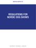 REGULATIONS FOR NORDIC DOG SHOWS