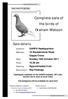 Complete sale of the birds of Graham Watson