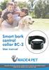 Smart bark control collar BC-2. User manual