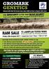 RAM SALE 75 LAMBPLAN TESTED RAMS. Ask Kate for our catalogue with LAMBPLAN ASBV s and Eating Quality Index and Maternal Carcase Production Index