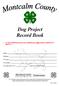 Dog Project Record Book