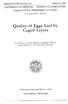 Quality of Eggs Laid by Caged Layers