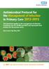 Antimicrobial Protocol for the Management of Infection in Primary Care