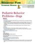 Pediatric Behavior Problems Dogs Basics