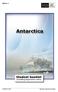 HSIE K 6. Antarctica. Student booklet including Supervisor notes