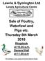 Sale of Poultry, Waterfowl and Pigs etc. Thursday 8th March 2018