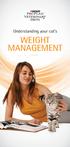 Understanding your cat s WEIGHT MANAGEMENT
