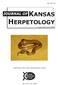 KANSAS HERPETOLOGY JOURNAL OF. Nu m b e r 32 De c e m b e r Published by the Kansas Herpetological Society ISSN X