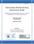 Yolo County Animal Services Governance Study