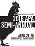 DAYTON FANCY FEATHER CLUB PRESENTS 2018 APA SEMI-ANNUAL APRIL DARKE COUNTY FAIRGROUNDS 800 SWEITZER STREET GREENVILLE, OHIO CATTLE EXPO