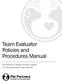 Team Evaluator Policies and Procedures Manual. Pet Partners Therapy Animal Program For Animal-Assisted Interventions