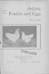 Poultry and Eggs. Judging NOEL L. BENNION .LECT