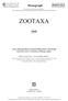 Monograph.   ZOOTAXA