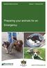 Preparing your animals for an Emergency